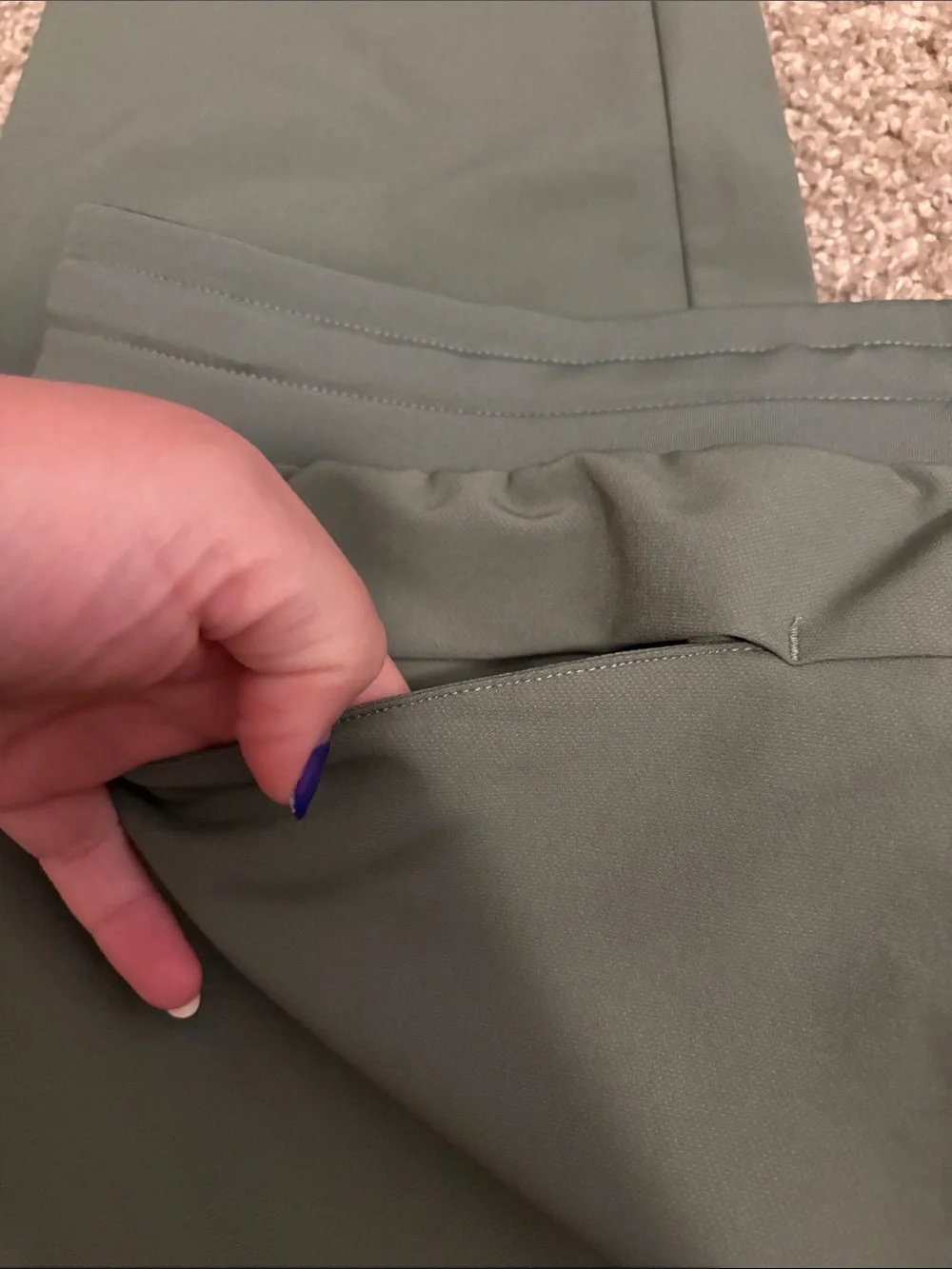 Men's Sage Green Slim Fit Joggers with Drawstring